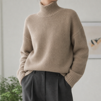 Women's Turtleneck Long Sleeve Pullover Sweater | Esmée