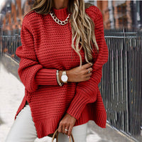 Women's Turtleneck Oversized Chunky Knit Sweater | Wilhelmina