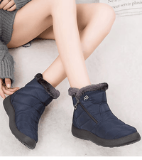 Women's Waterproof Faux Fur Trim Ankle Snow Boots | Marcelline