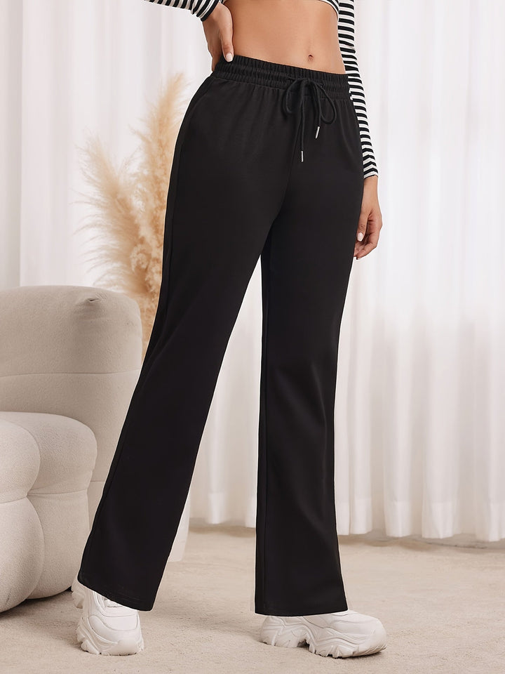 Season wide leg sweatpants, full outfit front view