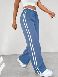 Women's Wide Leg Side Stripe Sweatpants | Rosalie