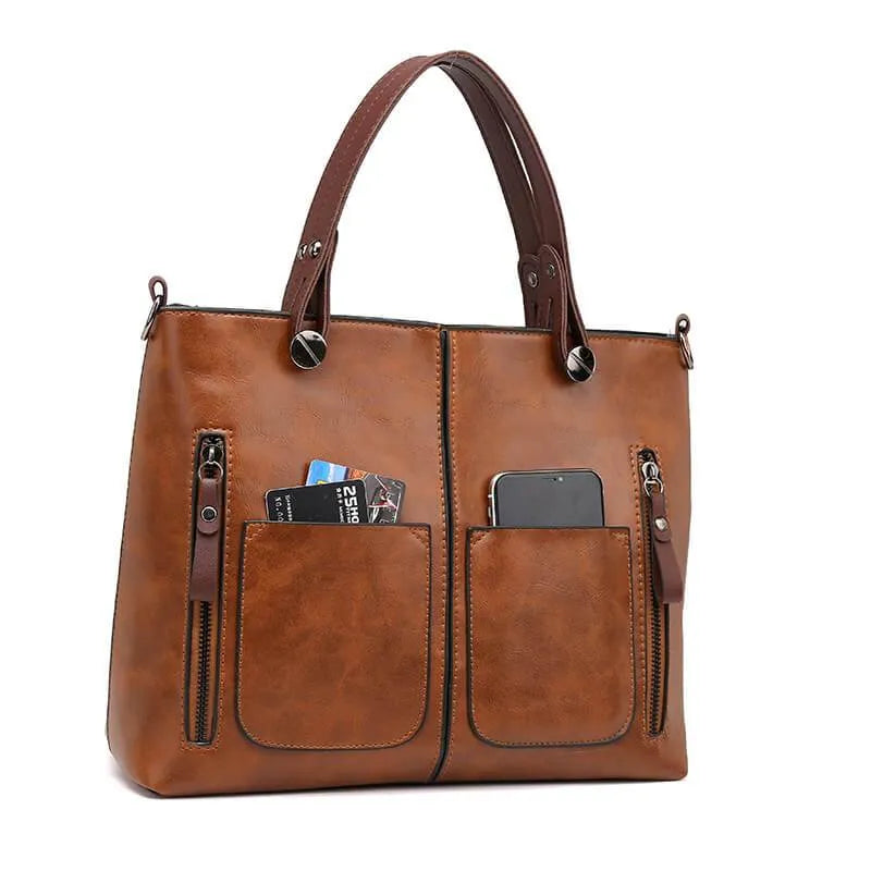Marguerite tote bag interior showing spacious main compartment