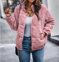 Wren | Women's Ribbed Full-Zip Puffer Jacket